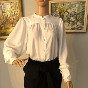 Rich silk like blouse; size S, NWT